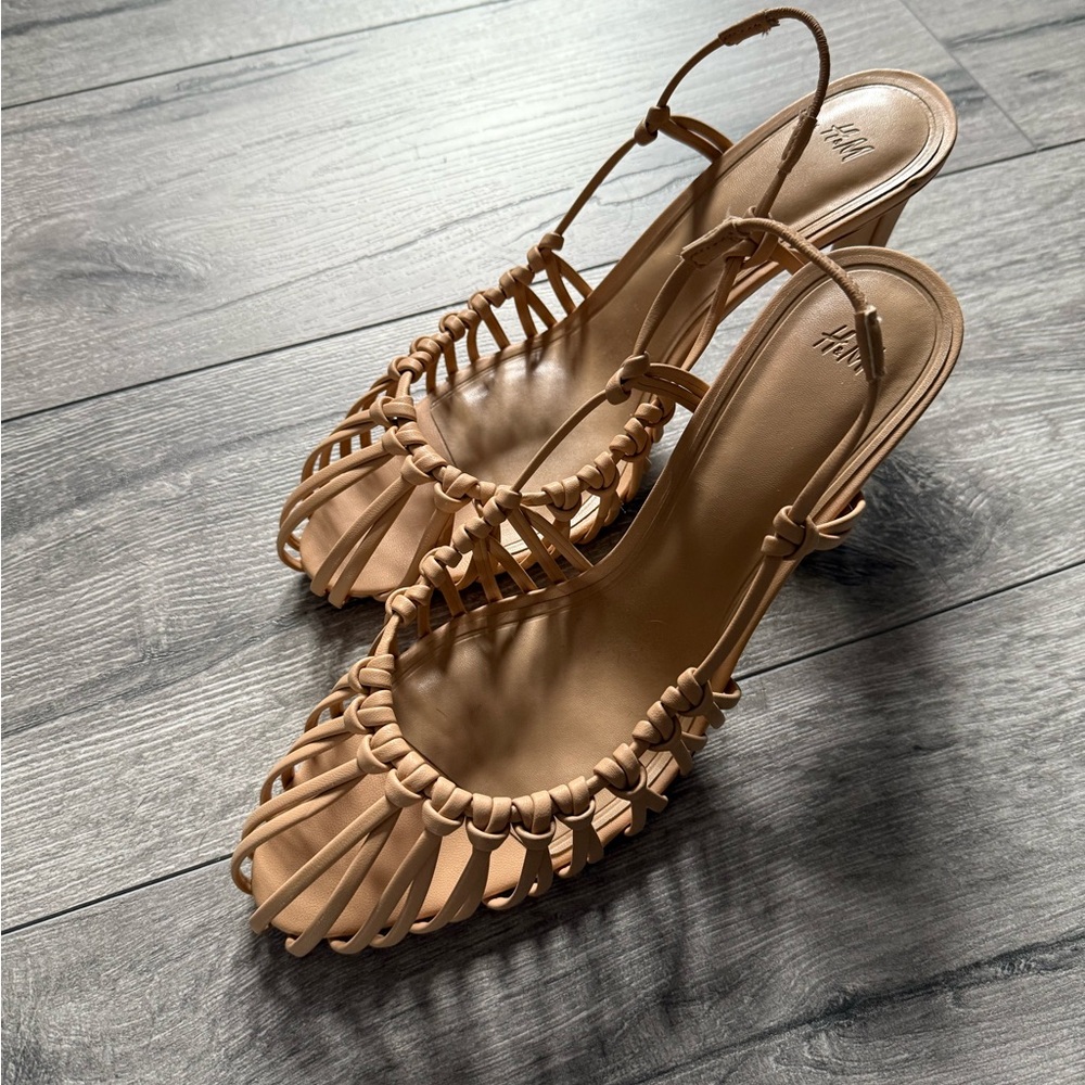 H&M Beige Strappy Heels